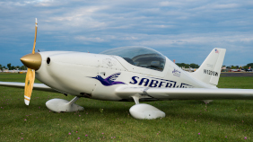 saberwing aircraft on the ground